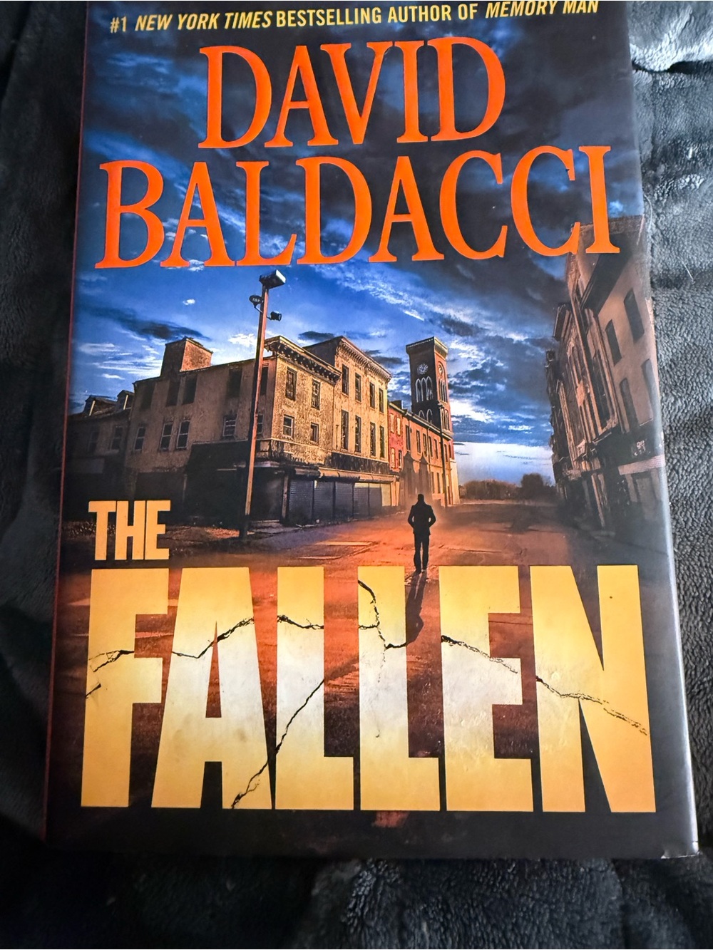 David Baldacci "The Fallen" Hardcover Book - Orange & Blue Cover